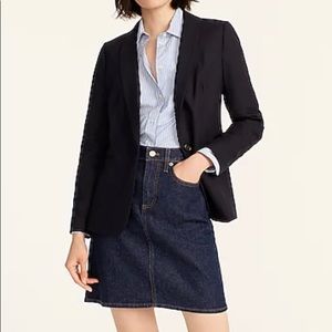 NWT J Crew Parke Blazer in wool flannel Navy Size 10